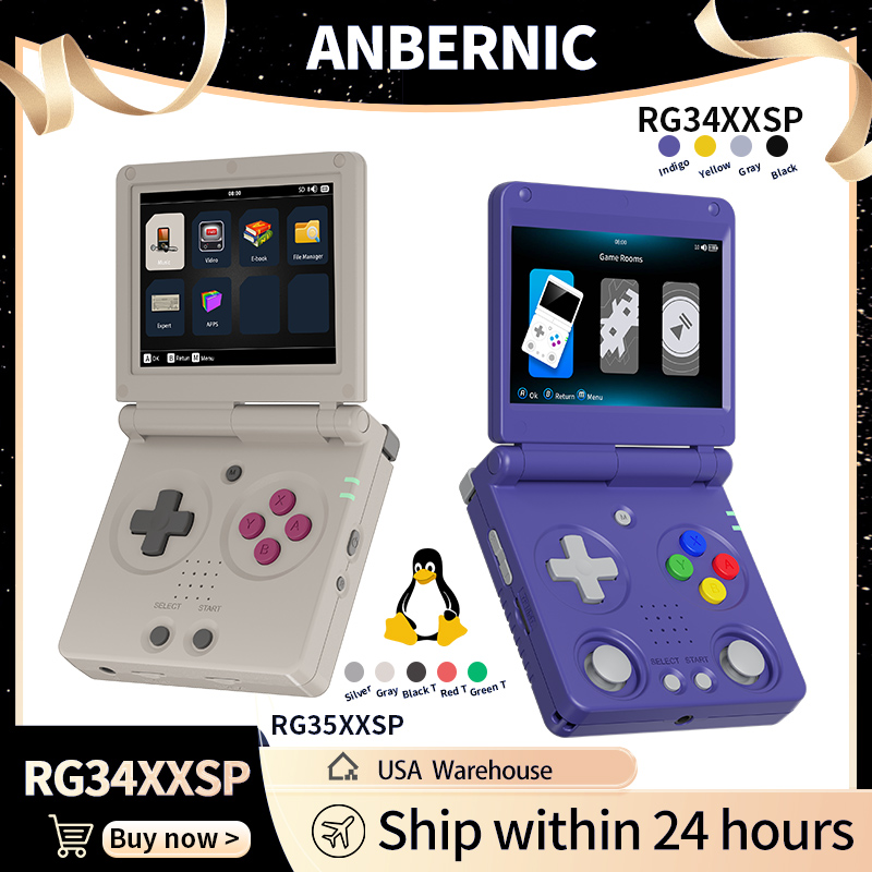 Retro Gaming Best Console - Anbernic RG34XXSP RG35XXSP Flip Handheld Game