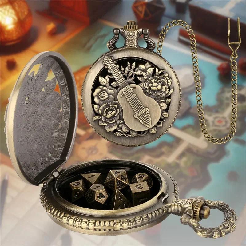 Retro Gaming Design - Retro 7 X Metal Polyhedral Dice