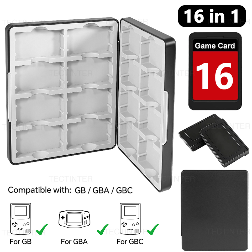 Game Carrying Case - Portable 16 in 1 Game Card