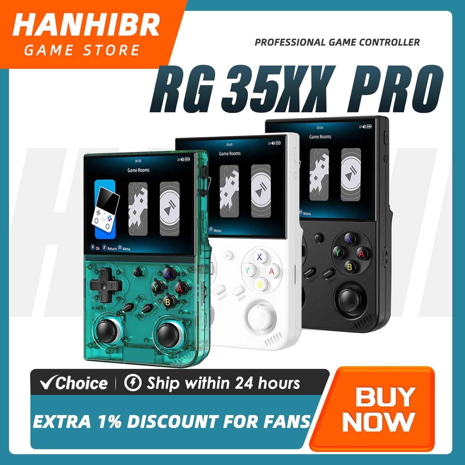 Retro Gaming Anbernic - ANBERNIC RG35XX Pro Vertical Retro Handheld