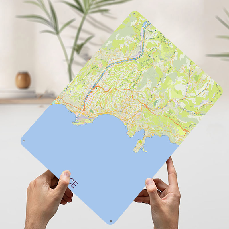 Map of Nice France Printed Pos - Retro Gaming France recension och pris