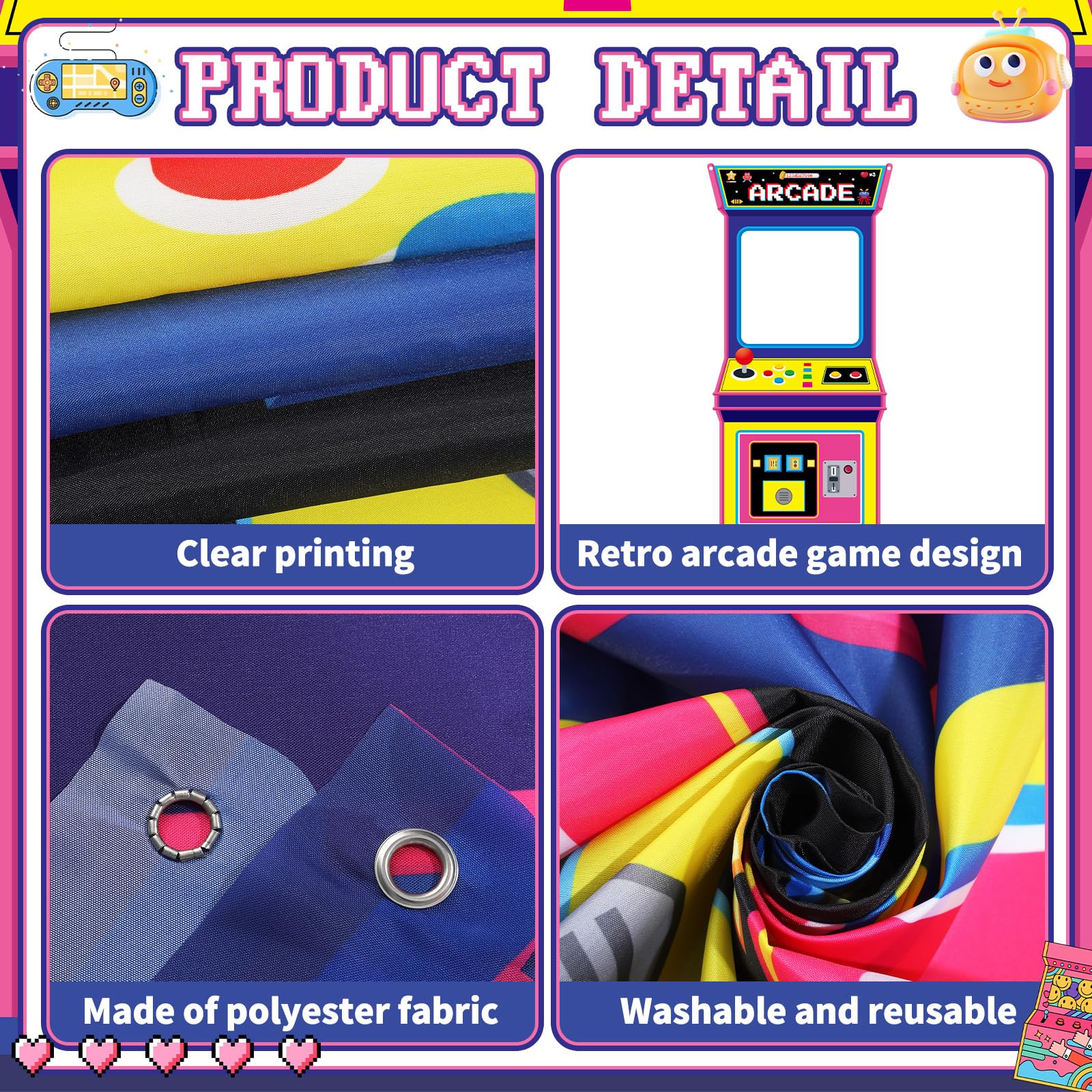 Retro Video Gaming Fabric Arca - Retro Gaming Games recension och pris