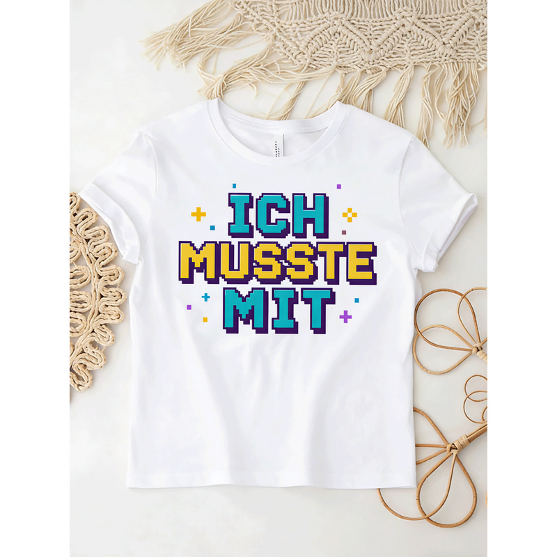 Ich Musste Mit German Meme T-S - Retro Gaming Fonts recension och pris