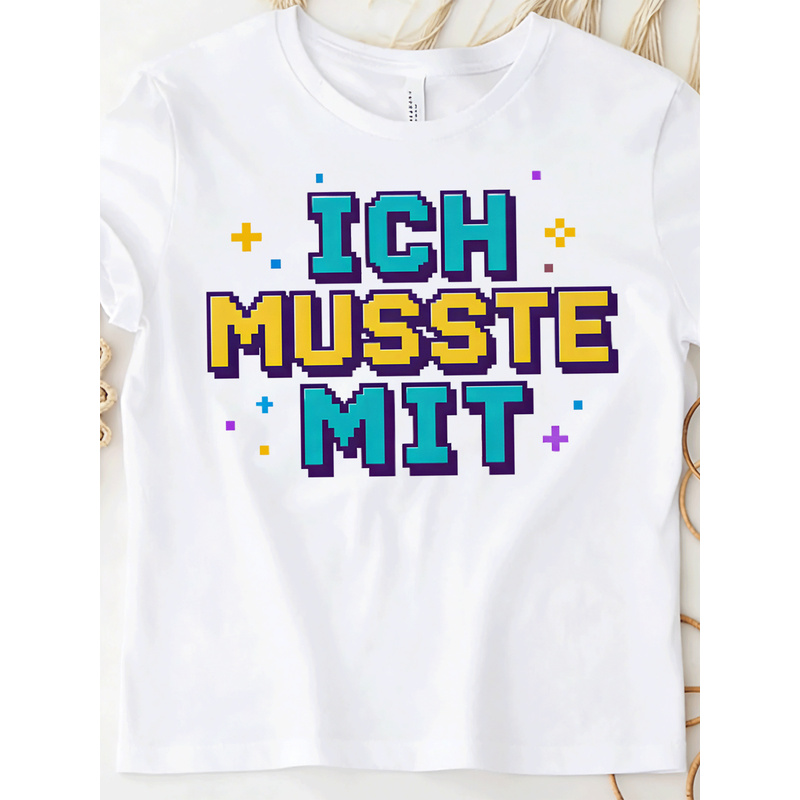 Ich Musste Mit German Meme T-S - Retro Gaming Fonts recension och pris
