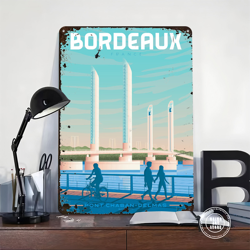 Bordeaux France Metal Poster C - Retro Gaming France recension och pris