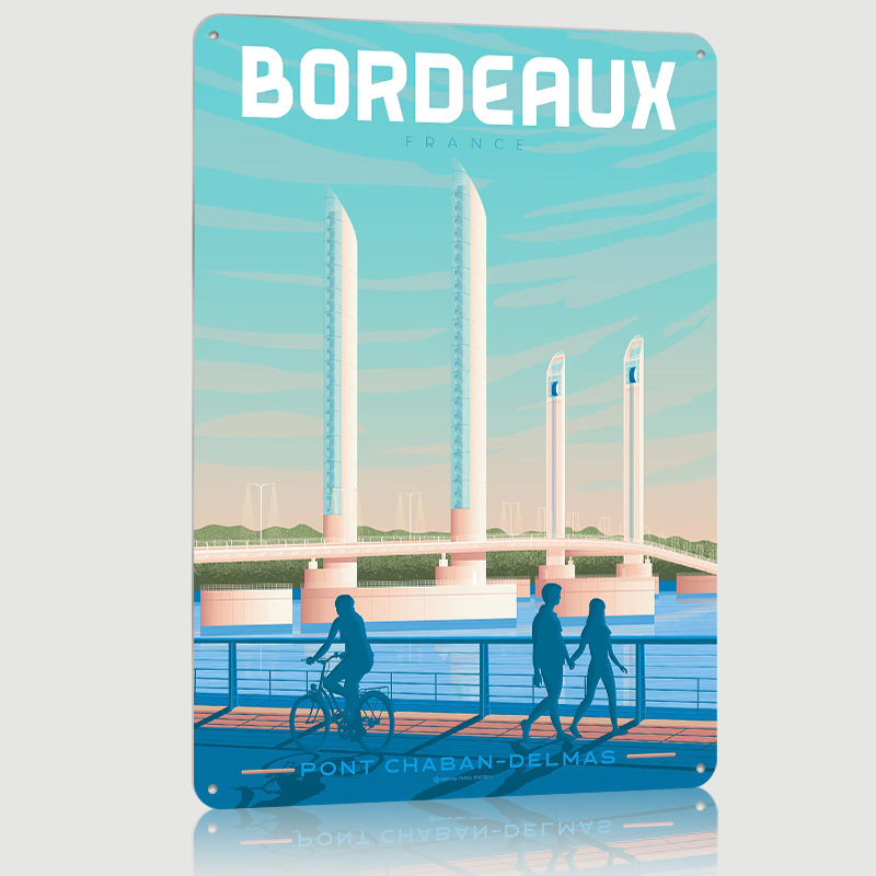 Bordeaux France Metal Poster C - Retro Gaming France recension och pris
