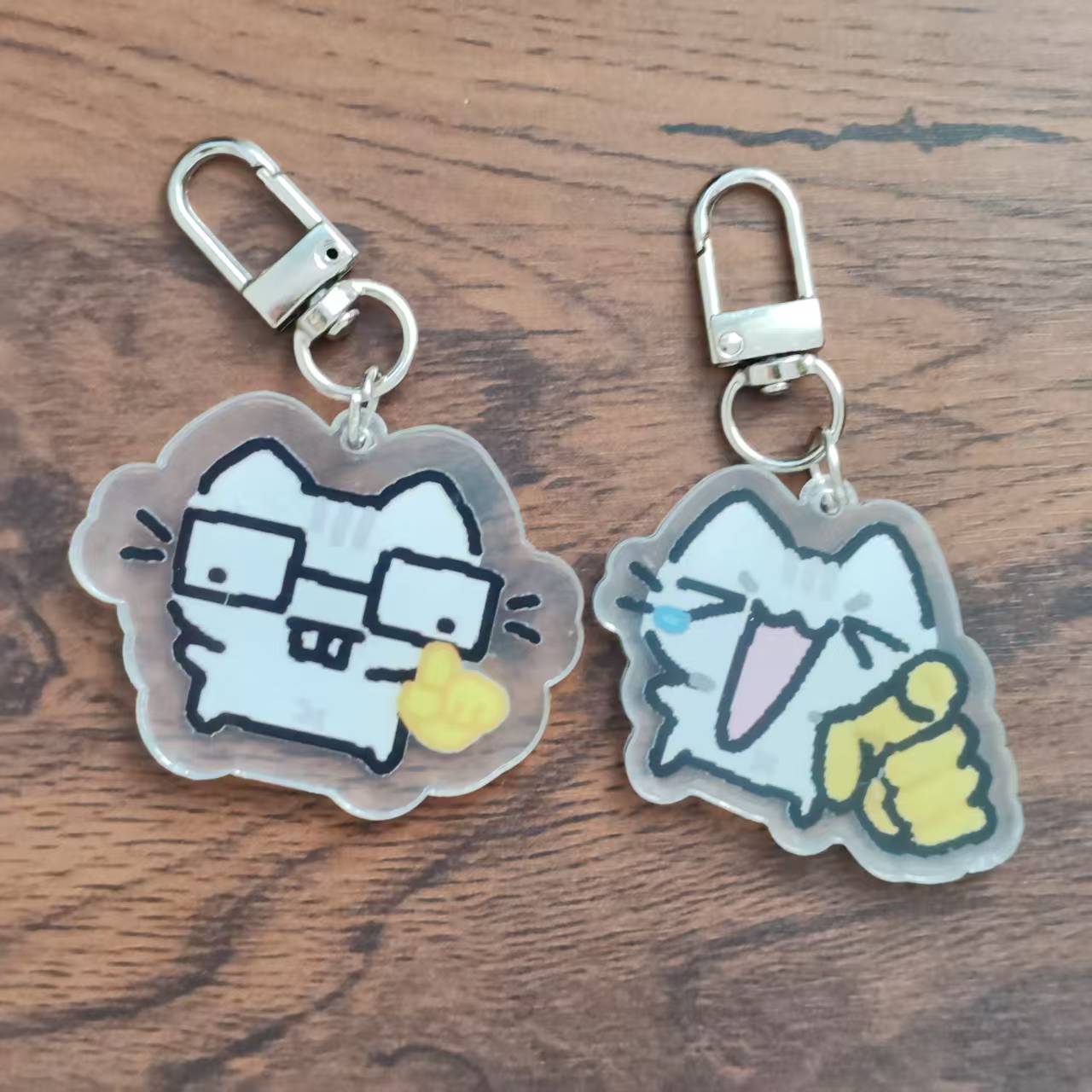 2d Flat Pixel Cat Keychain - G - Retro Gaming Design recension och pris