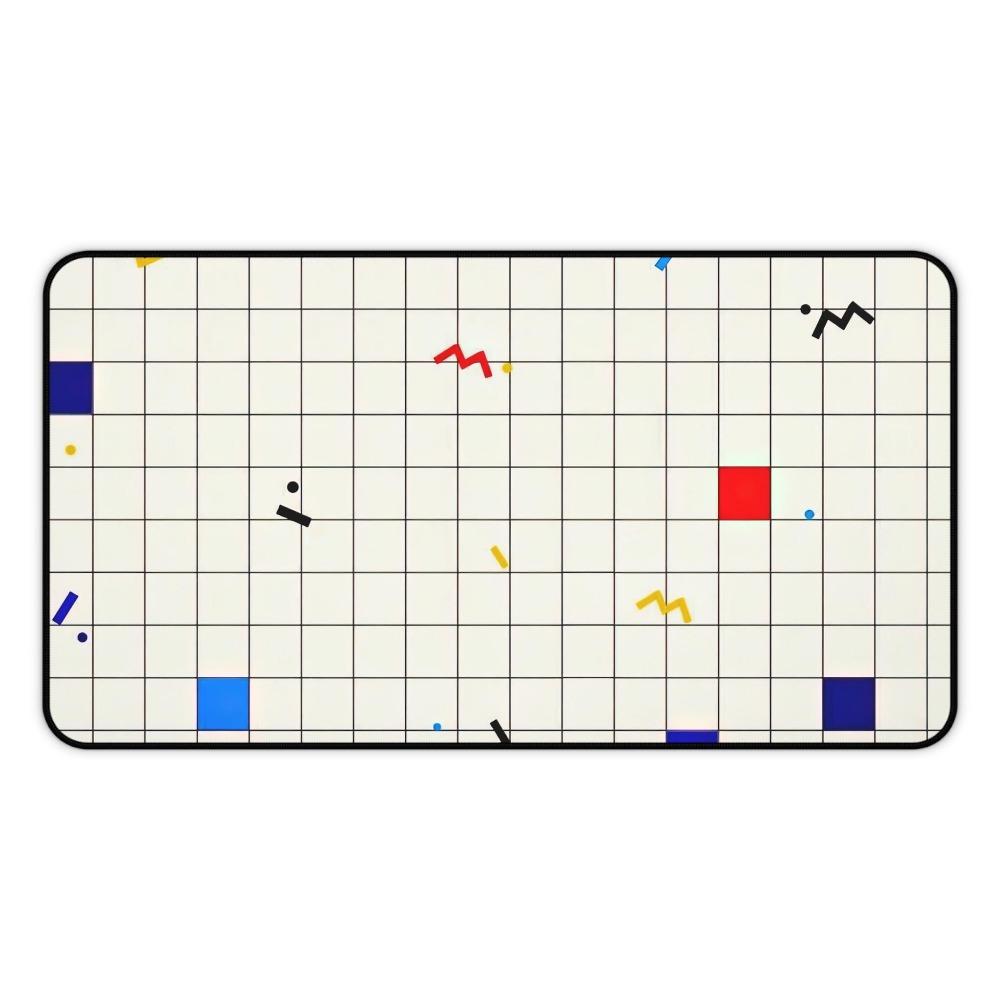 Retro Geometric Grid Desk Mat  - Retro Gaming Design recension och pris