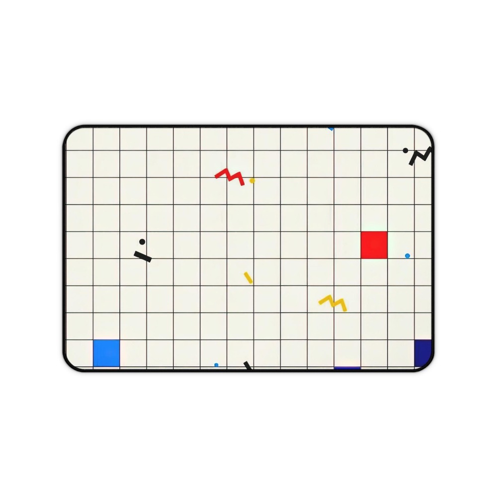 Retro Geometric Grid Desk Mat  - Retro Gaming Design recension och pris