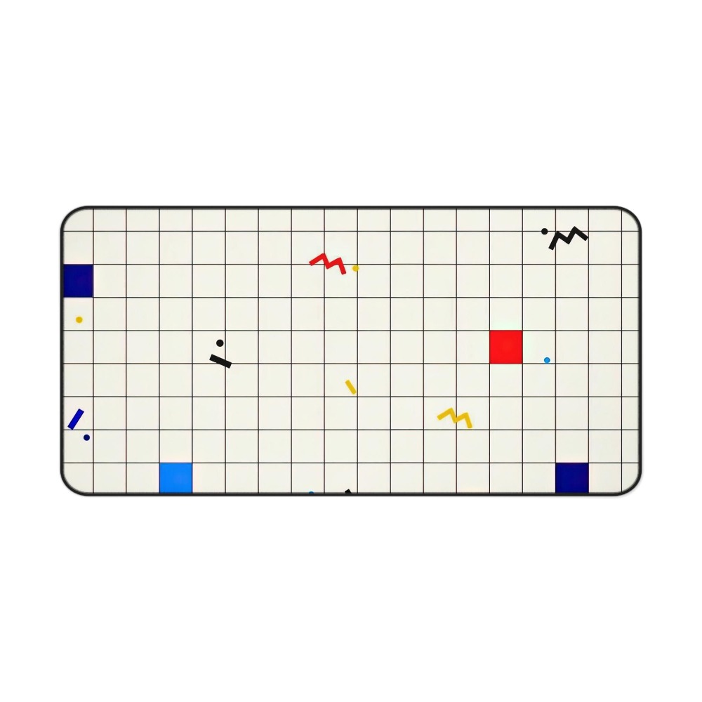 Retro Geometric Grid Desk Mat  - Retro Gaming Design recension och pris